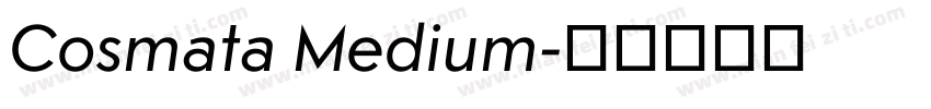 Cosmata Medium字体转换